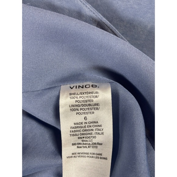 NWT Quite Luxury Vince designer Satin Blazer Light Blue Italian Fabric Women 6 - Picture 9 of 11